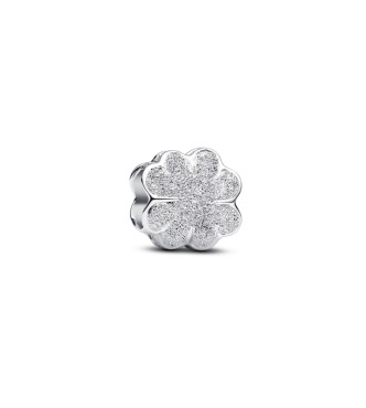 PANDORA 794047C00 Textured clover sterling silver mini charm