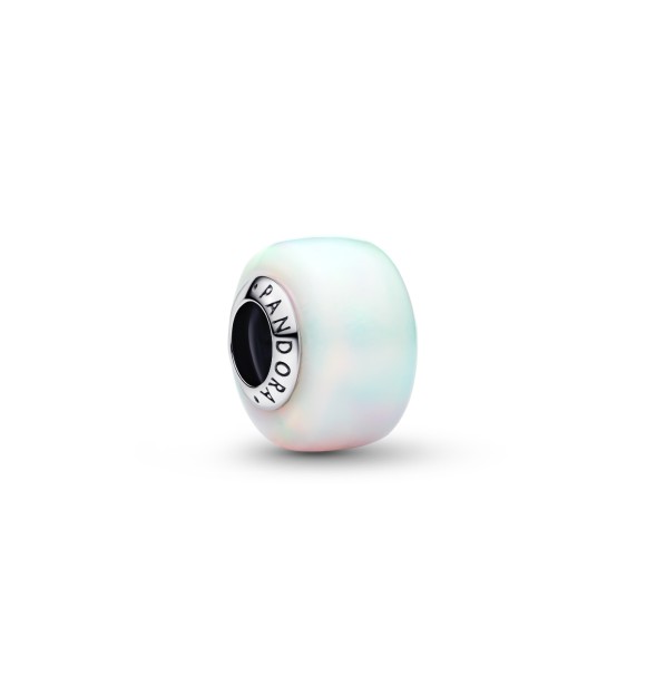 PANDORA 794245C01 Charm de plata de ley con resina de ópalo Aurora cultivada en laboratorio