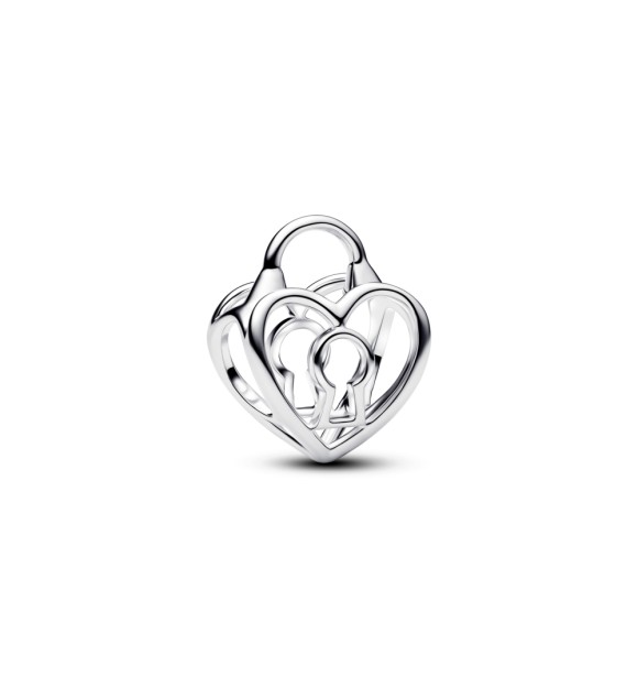 PANDORA 794358C00 Heart padlock sterling silver charm