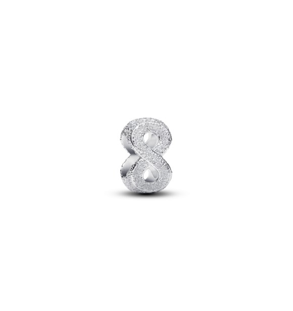 PANDORA 794523C00 Textured infinity sterling silver mini charm