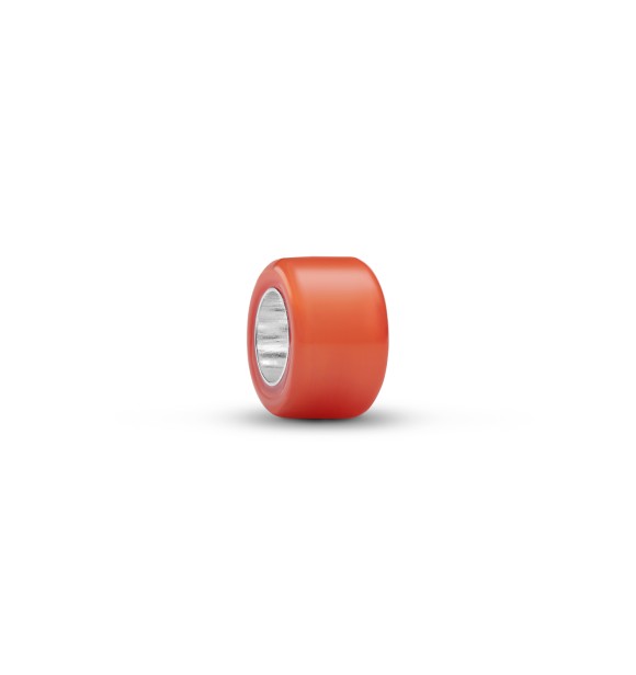 PANDORA 794773C04 Sterling silver mini charm with orange Murano glass