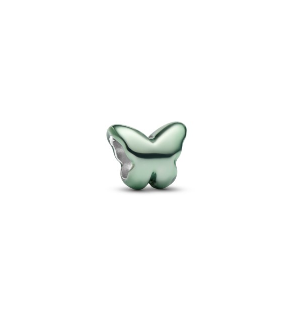 PANDORA 794783C01 Butterfly sterling silver mini charm with green enamel