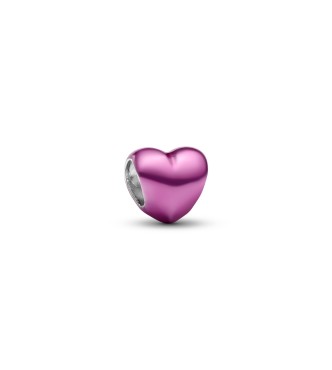 PANDORA 794785C01 Heart sterling silver mini charm with pink enamel