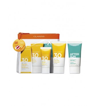 Clarins Skin 80052017 SET 1PC Summer essentials Set cont.: Sunscreen for face SPF 30 30 ml + Sun Care cream for body SPF 30 75 ml + After Sun Moisturizer 75 m