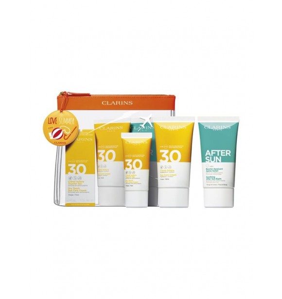 Clarins Skin 80052017 SET 1PC Summer essentials Set cont.: Sunscreen for face SPF 30 30 ml + Sun Care cream for body SPF 30 75 ml + After Sun Moisturizer 75 m