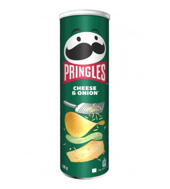 Pringles chips with cheese and onion flavor  185GR
