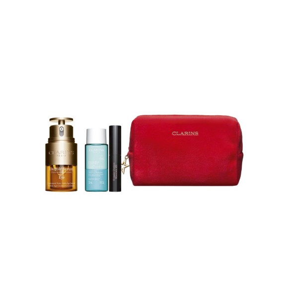 CLARINS  Mixed Line 80112631 Set cont.: Doub. Serum Eye Serum 20 ml  + Instant Eye Make- Up Remover 30 ml + Wonder Perfect 4D Waterproof Mascara N° 01 Intense Black 3 ml