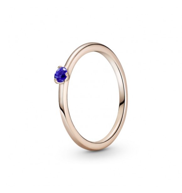 189259C04-48-Anillo en Pandora Rose Solitario Azul Estelar
