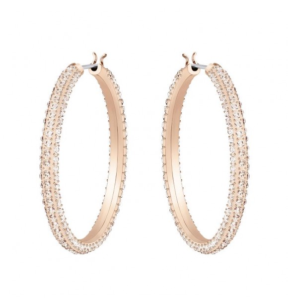 SWAROVSKI STONE:PE HOOP HOOP SILK/ROS