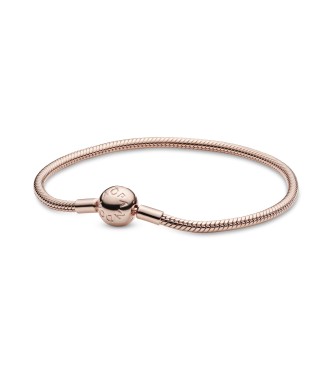 580728-17 14k Rose gold-plated snake chain bracelet