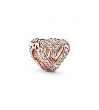 Heart Pandora Rose charm with clear cubic zirconia 788692C01