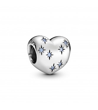 PANDORA Charm Corazón de Cenicienta en plata de primera ley con circonitas cúbicas azules