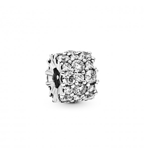 Sterling silver charm with clear cubic zirconia 798487C01