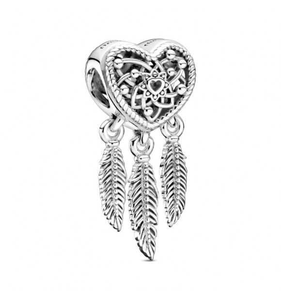 Pandora Charm 799107C00 Dreamcatcher sterling silver heart charm
