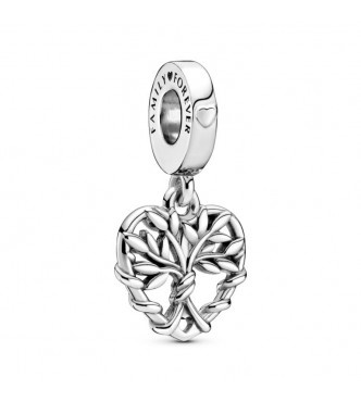 PANDORA Charm colgante en plata de ley Corazón Árbol de la Vida Pandora Family tree sterling silver da