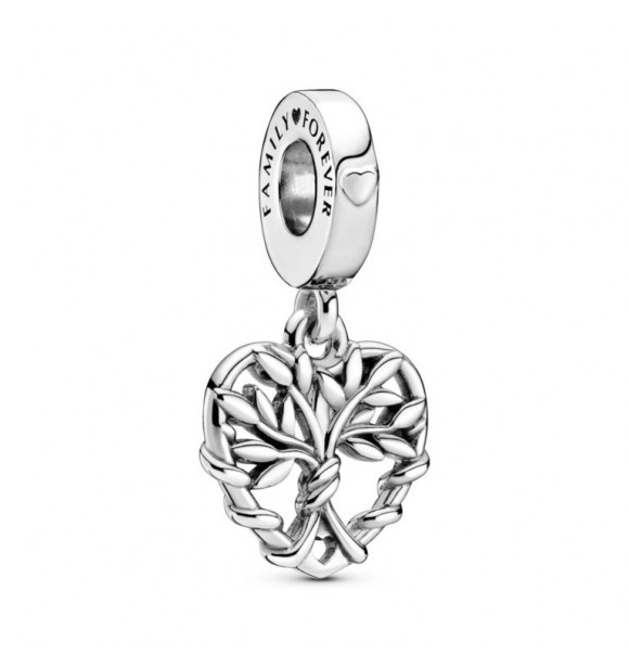 PANDORA Charm colgante en plata de ley Corazón Árbol de la Vida Pandora Family tree sterling silver da