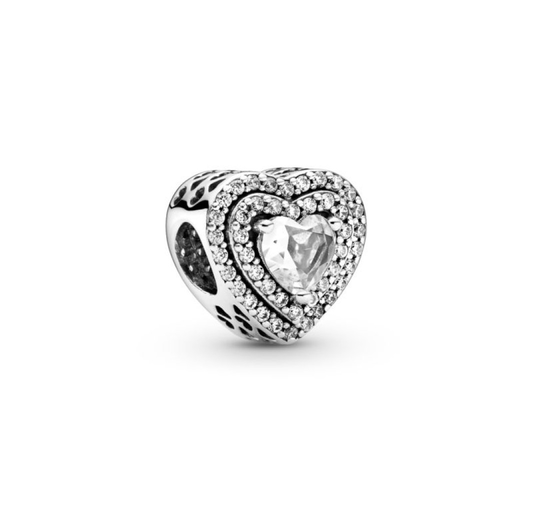 PANDORA Heart sterling silver with clear cubic zirconia 799218C01