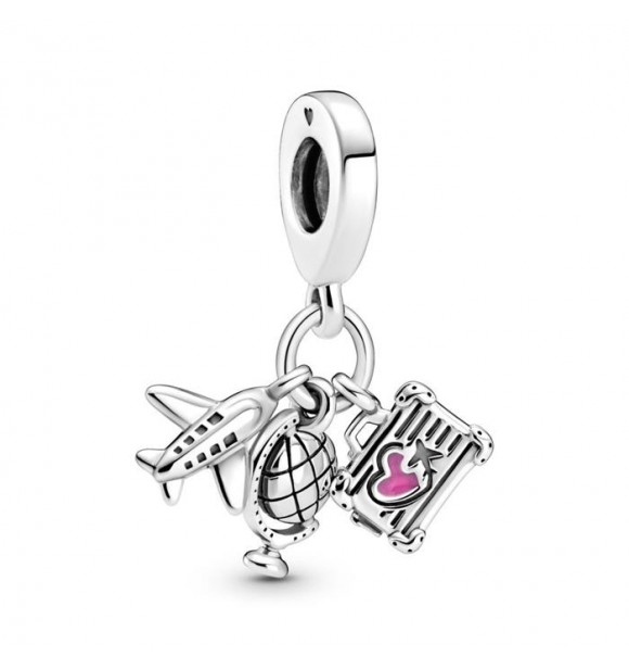 799435C01-Charm Colgante en plata de ley Avión, Globo y Maleta