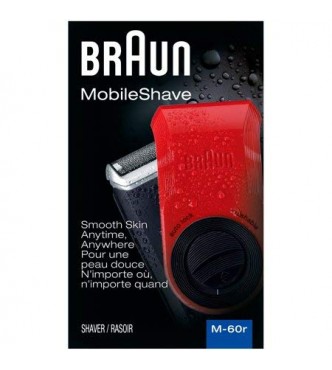 BRAUN M-60 red SHAVERS MobileShave - Bat